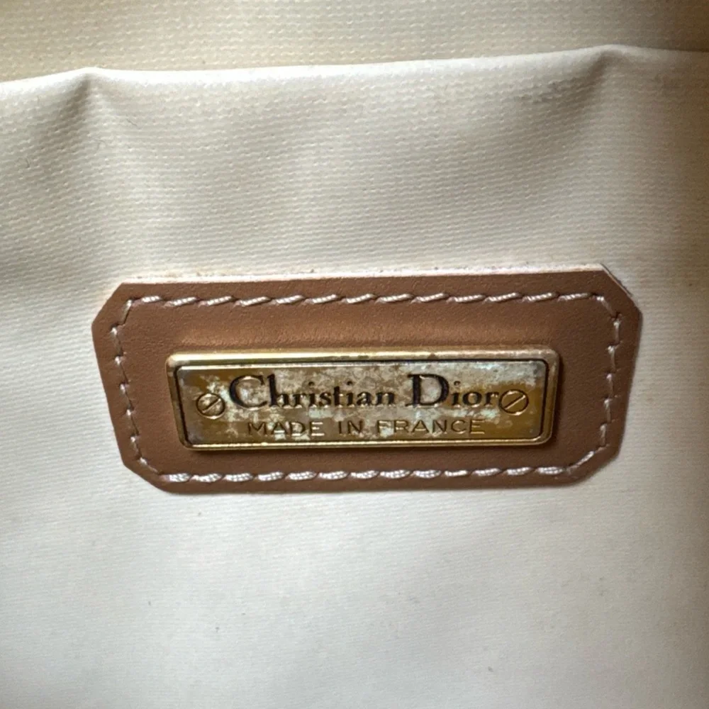CHRISTIAN DIOR Honeycomb Zip Toiletry Bag